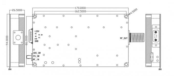 Frequency Customized 800MHz 860-930MHz 50W GaN RF Amplifier Module for Anti Drone System Uav جهاز تشويش