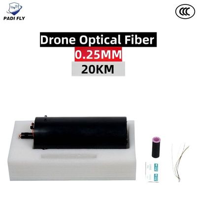 Buy Ultra Lightweight 0.25mm 20km Long Distance Drone Optical Fiber with Drone Anti Interference Function online manufacture