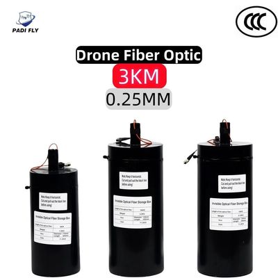 Buy Professional 3km 0.25mm Drone Optical Fiber for Anti Interference Fpv Fibre Optic Communications Equipment online manufacture
