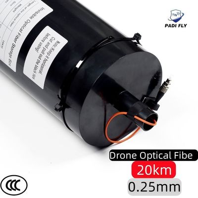 Lightweight 0.25mm 20km Fpv Anti-Interference Can Shaped Module Optical Fiber with Drone Optical Fiber Image Data Module