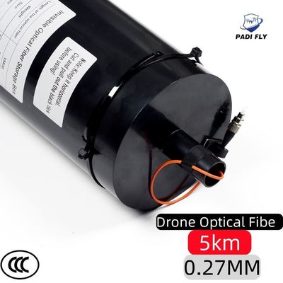 إرسال الصور المهنية مسافة الطيران 5 كم 0.27 ملم أجهزة الطيران بدون طيار خفيفة الوزن Fpv Drone Fiber Optical