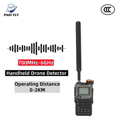 Profesyonel 700MHz-6GHz Çoklu Bant 0-2km Çalışma Uzaklığı Fpv Algılama Drone Sinyal Sıkıştırıcı Erken Uyarı Fonksiyonu ile Taşınabilir Anti UAV Algılayıcı