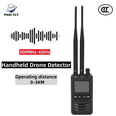 Portable 300MHz-6GHz Full Band Drone Signal Detector with 0-3km Wide-Range Anti Uav Jammer System