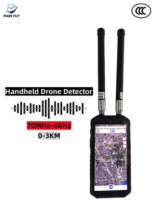 High-Quality 0~3km Ultra Long Distance 70MHz~6GHz Ultra Wide Channel Signal Detection Handheld Detector for Anti Drone System