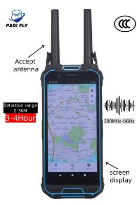 Handheld Detection Range1-3km Ultra Wide Full-Bands 100MHz-6GHz Mobile Fpv Drone Signal Detector
