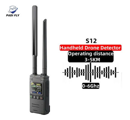 Hot Sales S12 Handheld Drone Detector with 0-6GHz Frequency Range Detection Distance to up 5km for Anti Drone